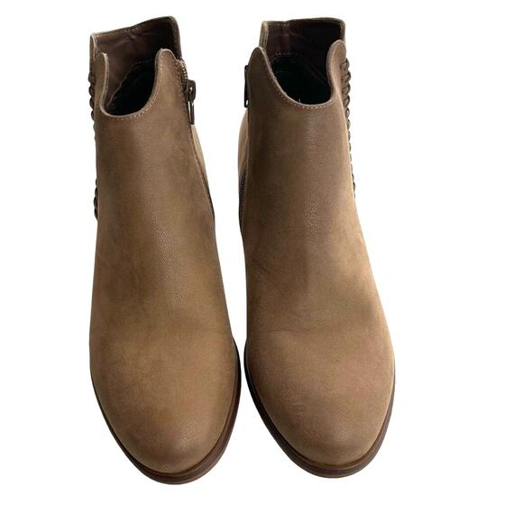 Mia Jaice  Women's Heeled Round Toe Tan Ankle Bootie Size 9.5 NEW - Picture 8 of 8